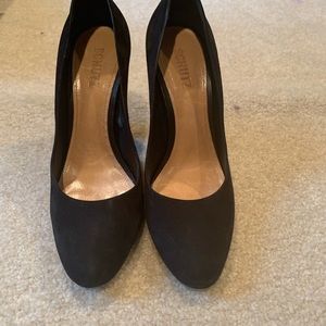SCHUTZ SIZE 8 black suede pumps.Have been worn